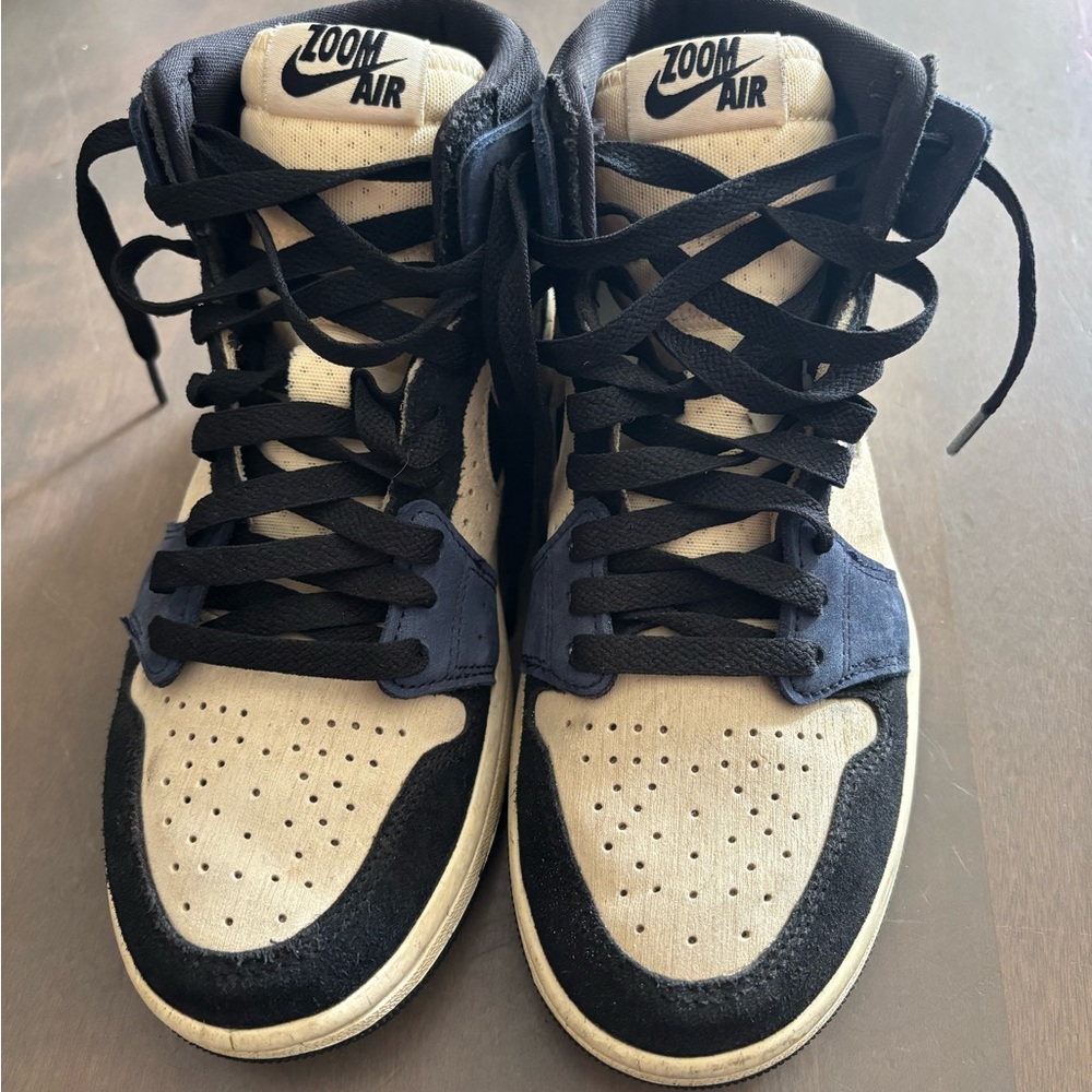 Nike Zoom Air Black and Cream High-Tops